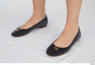 Cynthia black flat ballerina shoes foot formal 0002.jpg